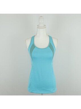 Athleta Stunner Women's Medium Blue T-Strap Activewear Support Tank Top